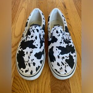 Dairy cow print vans